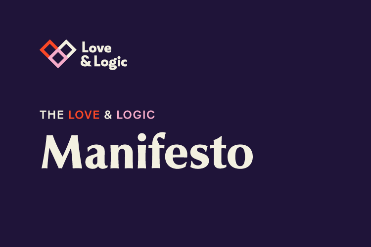 Text in Image reading "The Love & Logic Manifesto" with the Love & Logic logo at the top.