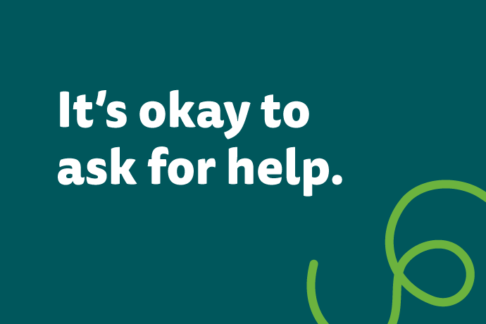 Pharmacist Support brand messaging: "It's okay to ask for help".